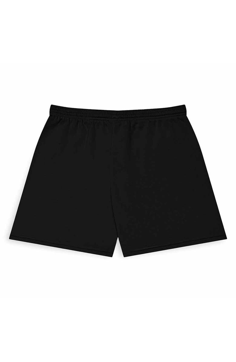 Dalix Womens Heartly Ghost Embroidered Fleece Short Sweats, Alternate, color, Black