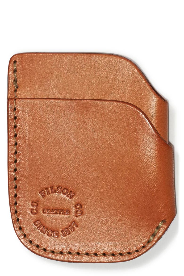Leather Cash & Card Case, Main, color, TAN LEATHER