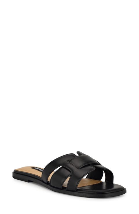★ ★ Broadway Leather Slide Black T52F1ASN410M VANTA LEATHER SLIDES – Lama Retail