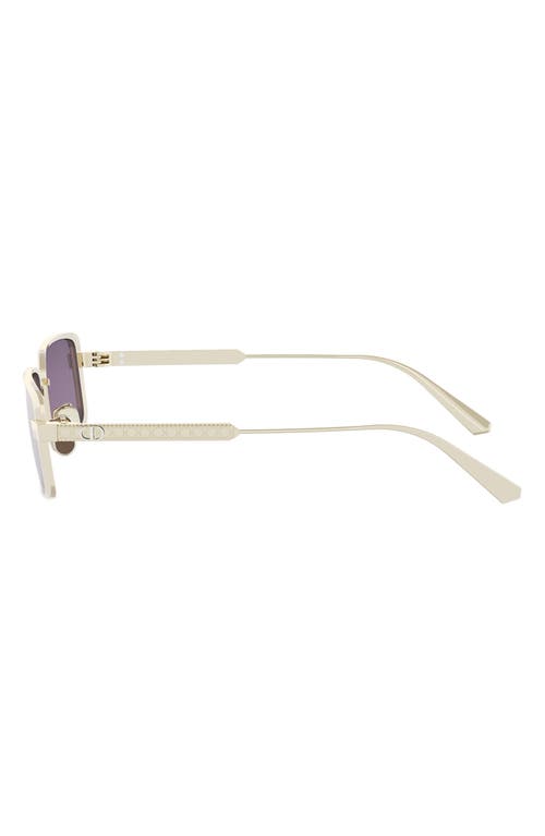 Dior Cannage S2u Rectangular Sunglasses In Purple