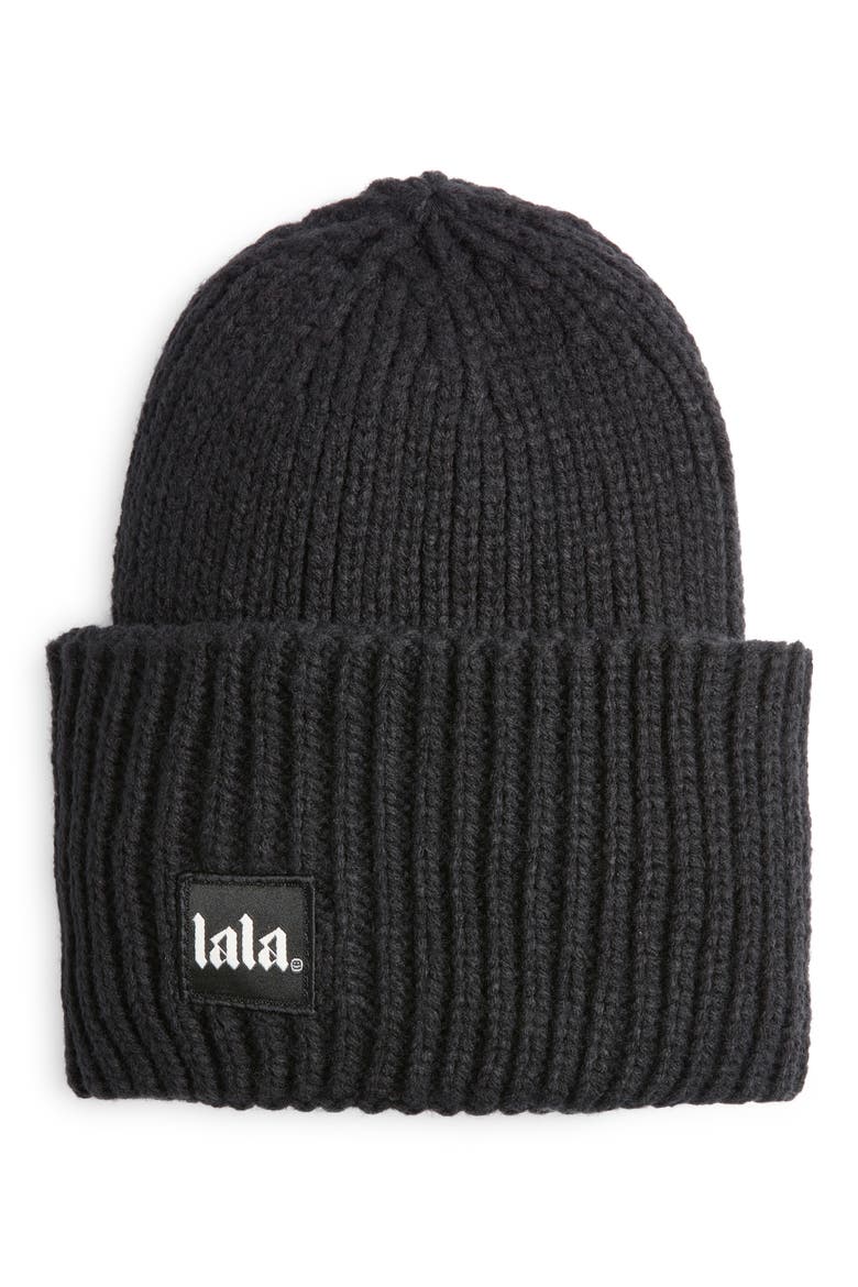 Grunge Chic Beanie, Main, color, BLACK