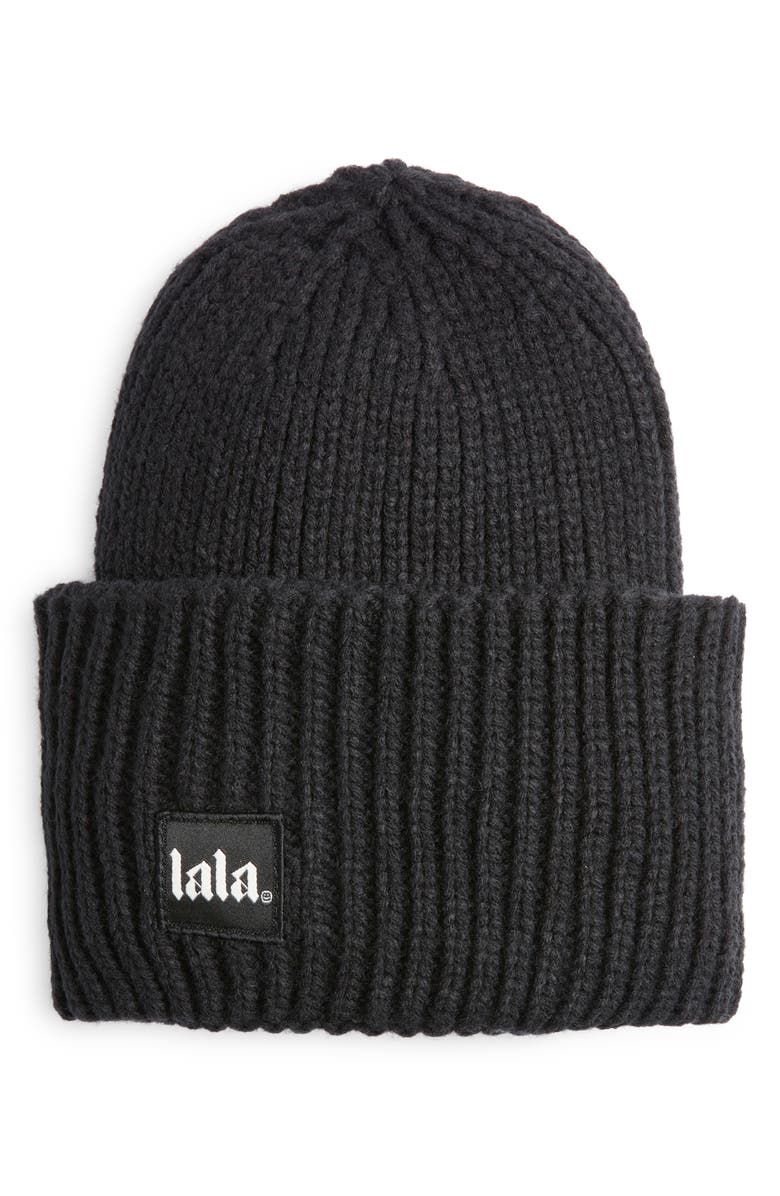 Dressed in Lala Grunge Chic Beanie, Main, color, Black
