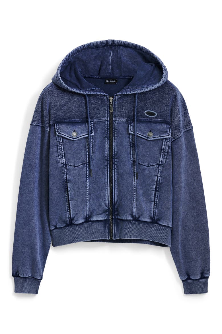Front Zip Hoodie, Alternate, color, DARK BLUE