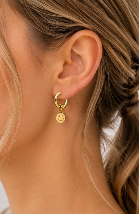 Happy Day Huggie Hoop Earrings
