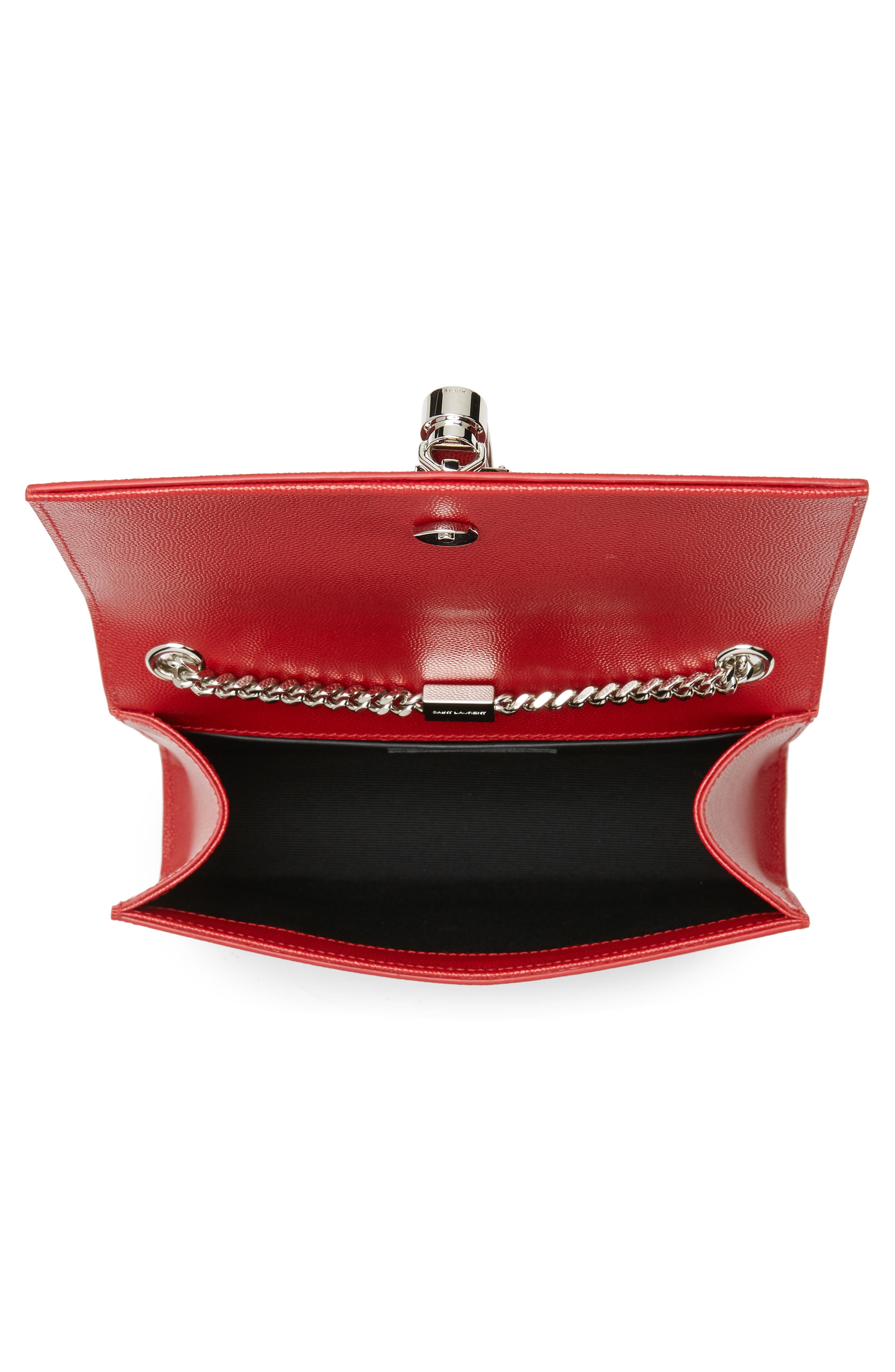 Saint Laurent Small Kate Textured Leather Crossbody Bag, Alternate, color, 