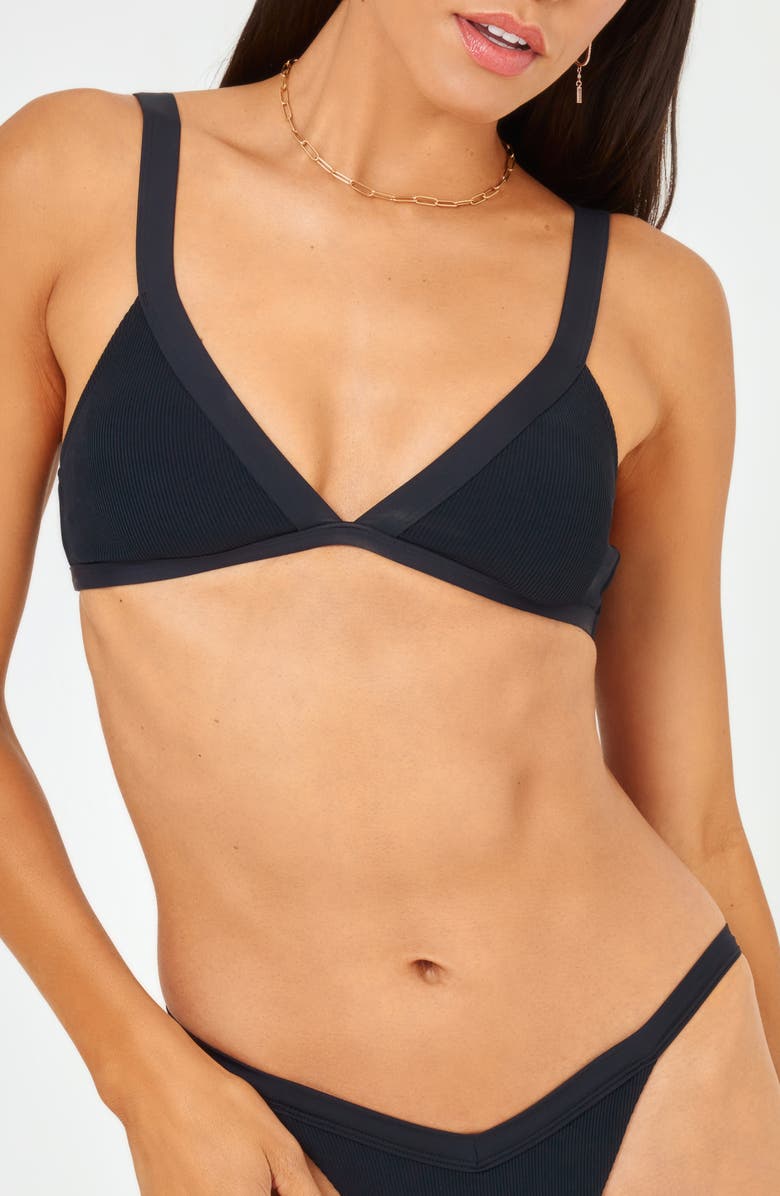 LSPACE L Space Farrah Ribbed Bikini Top, Main, color, 