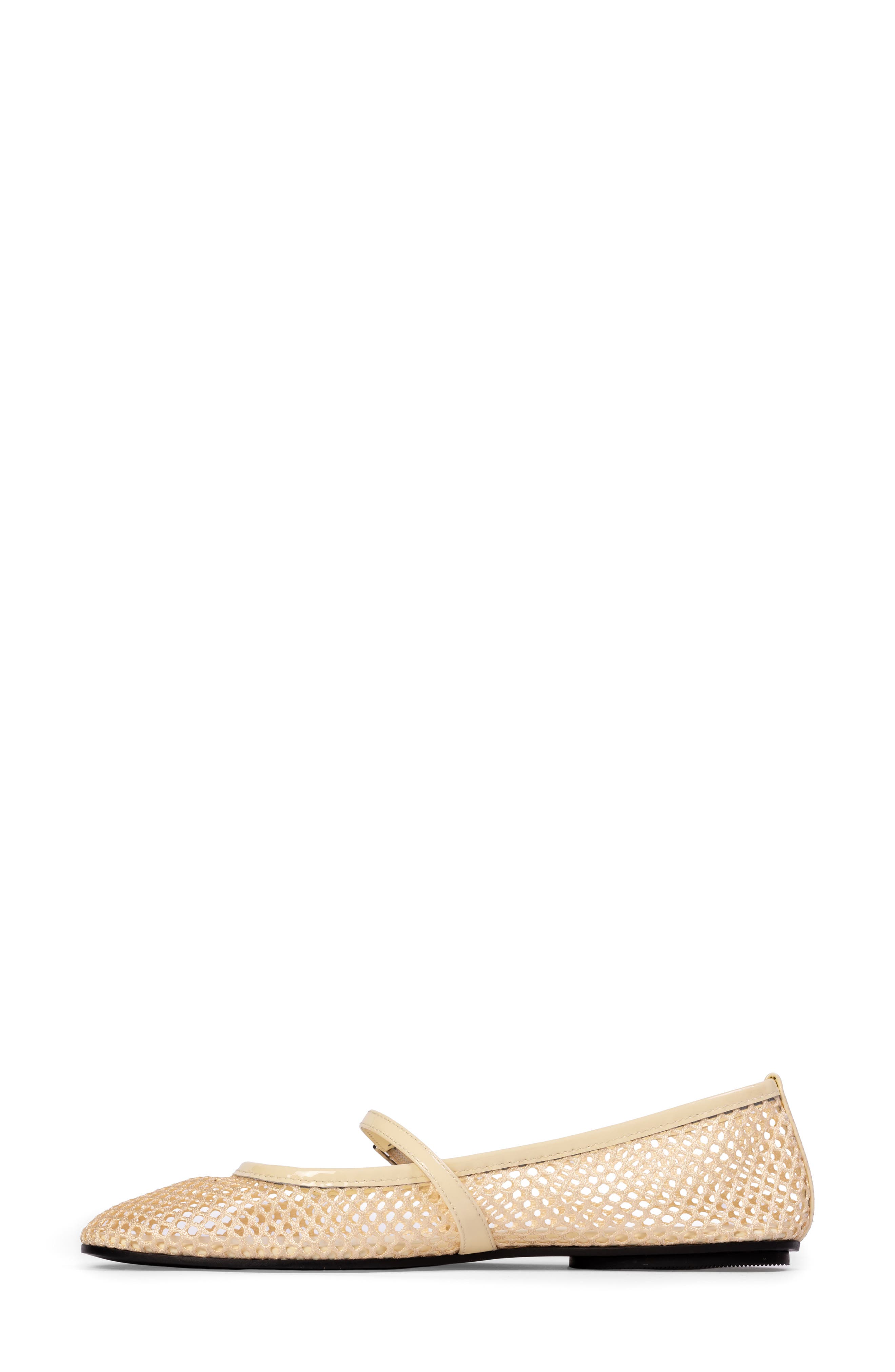 BLACK SUEDE STUDIO Mika Mary Jane Flat, Alternate, color, Butter Mesh