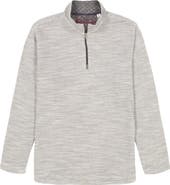 Robert Graham Ledson Space Dye Cotton Quarter Zip Top