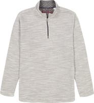 Robert Graham Ledson Space Dye Cotton Quarter Zip Top