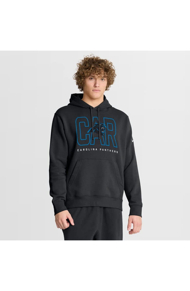 Nike Men's Nike Black Carolina Panthers Busted Play Club Fleece Pullover Hoodie, Main, color, Black