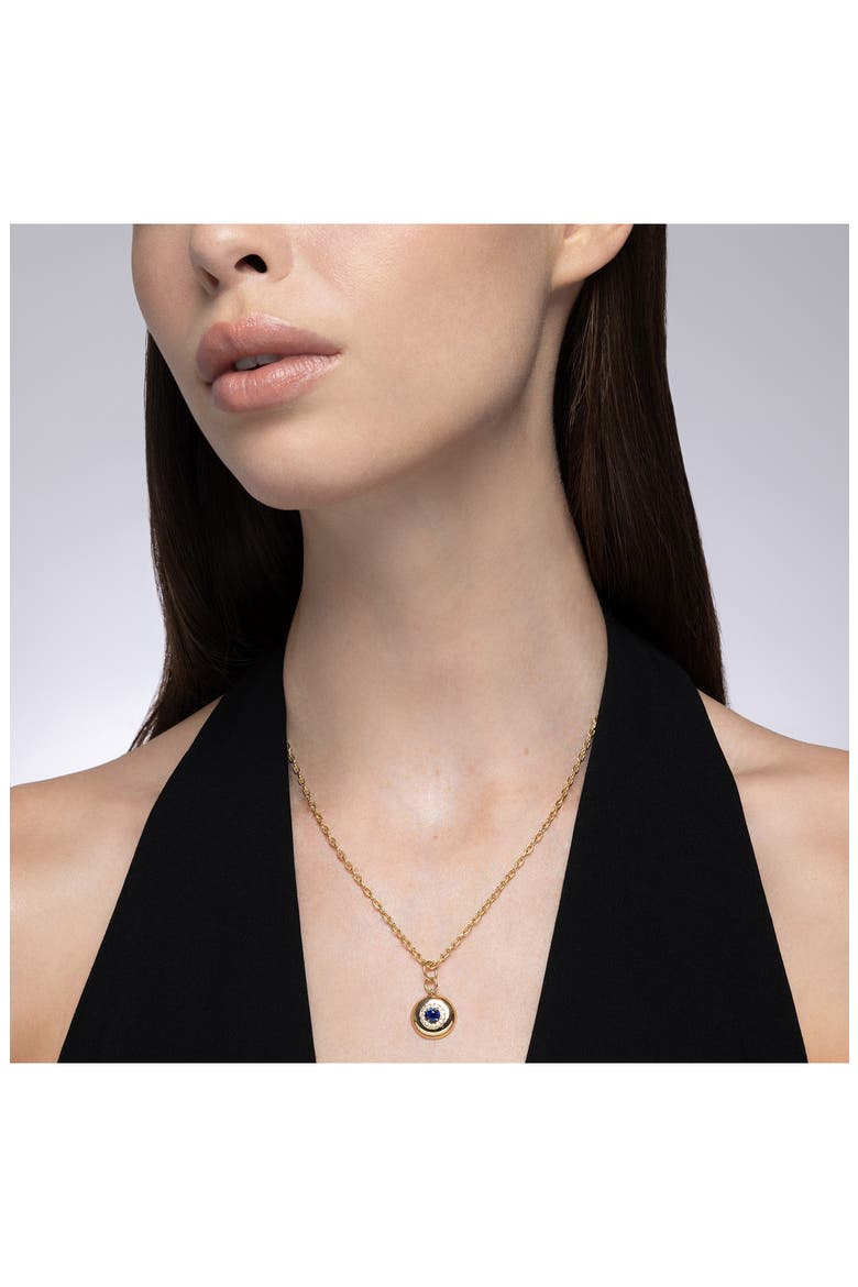 Heirloomed Round Sapphire Pendant Necklace, Alternate, color, SAPPHIRE