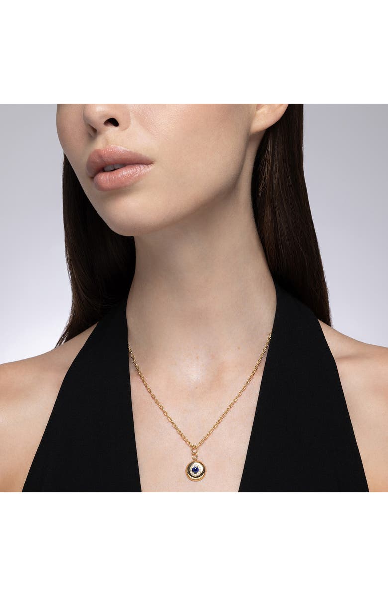 Mark Henry Heirloomed Round Sapphire Pendant Necklace, Alternate, color, Sapphire