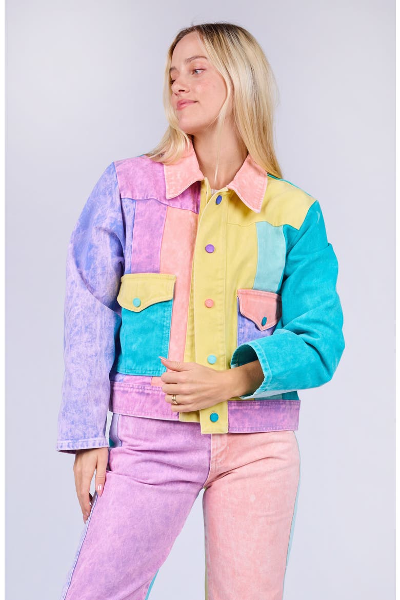 Denim Jacket, Main, color, Stellar Night Acid Wash