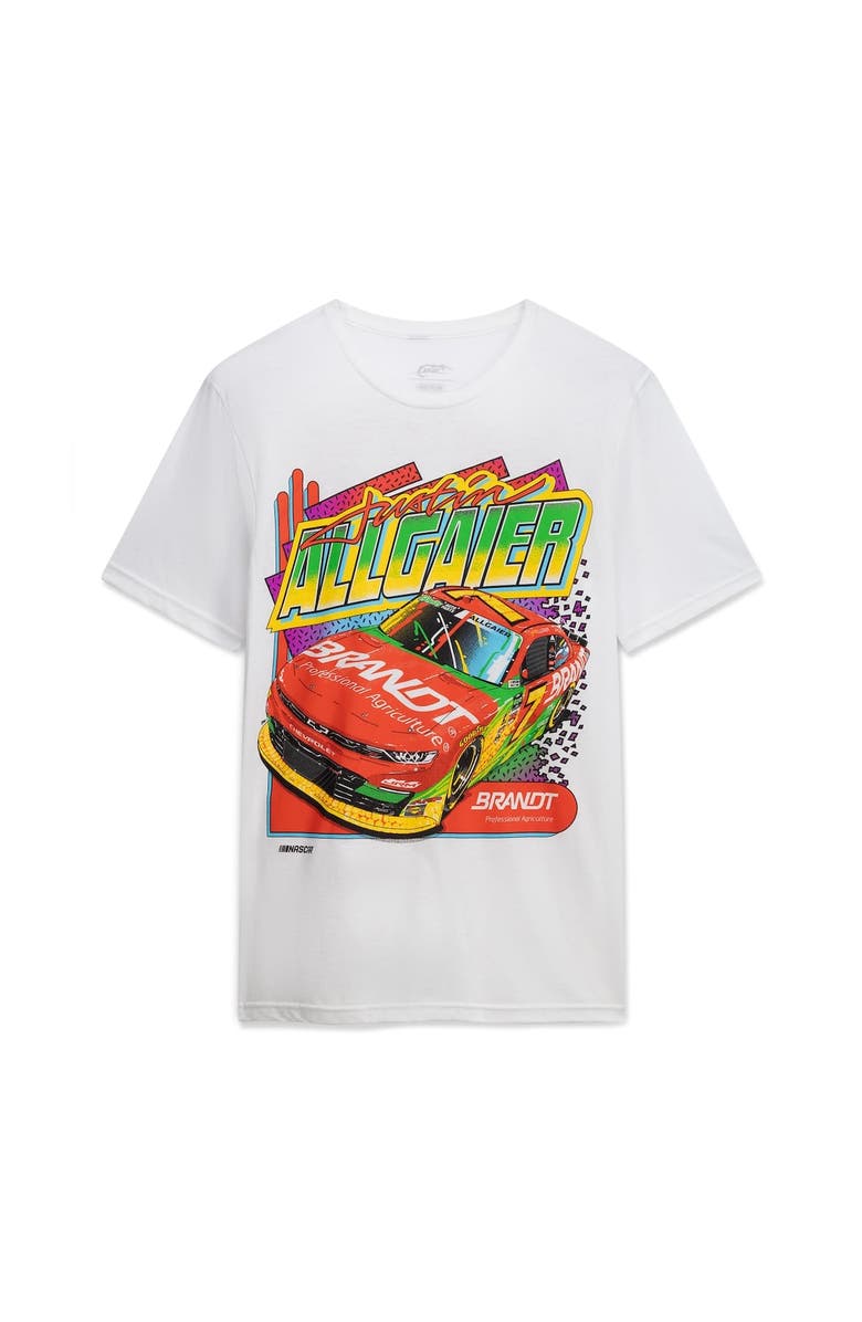 JR MOTORSPORTS OFFICIAL TEAM APPAREL Men's JR Motorsports Official Team Apparel White Justin Allgaier Brandt T-Shirt, Alternate, color, White