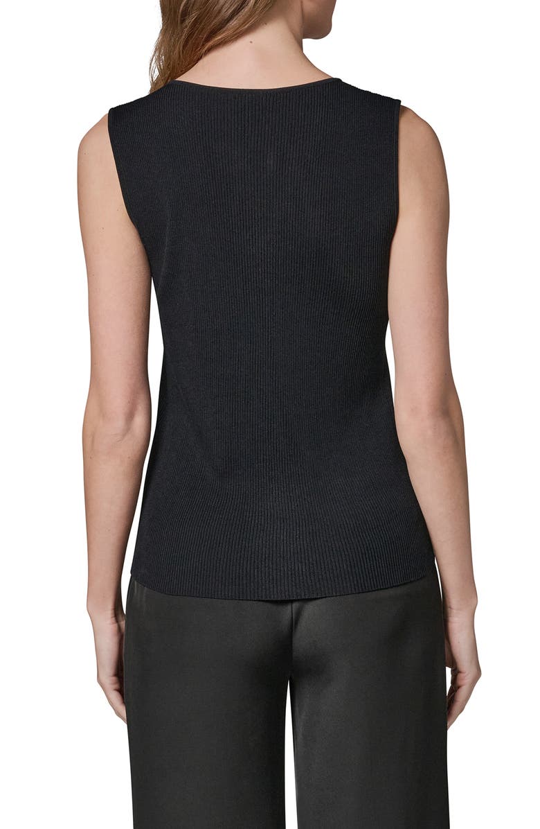 Donna Karan New York Rib Tank, Alternate, color, Black