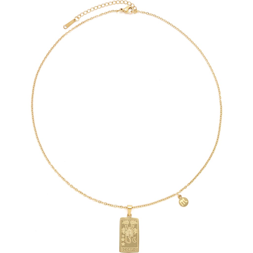 Petit Moments What's Your Sign Zodiac Pendant Necklace In Gold