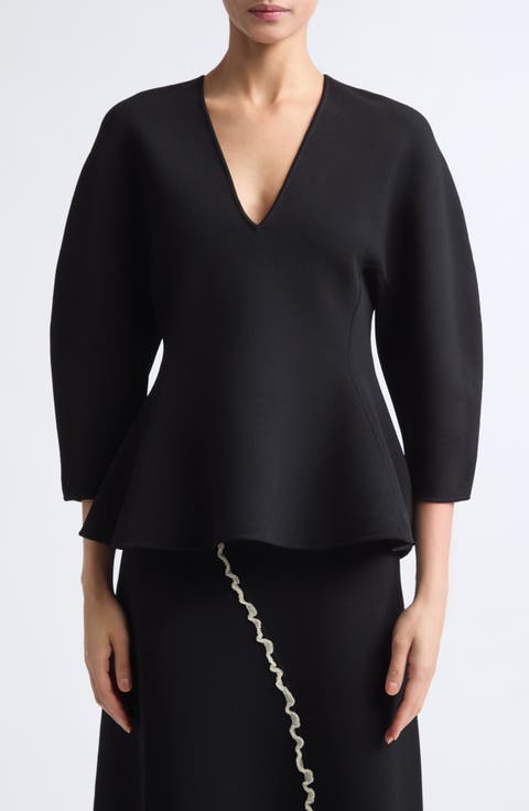 William V-Neck Knit Blouse