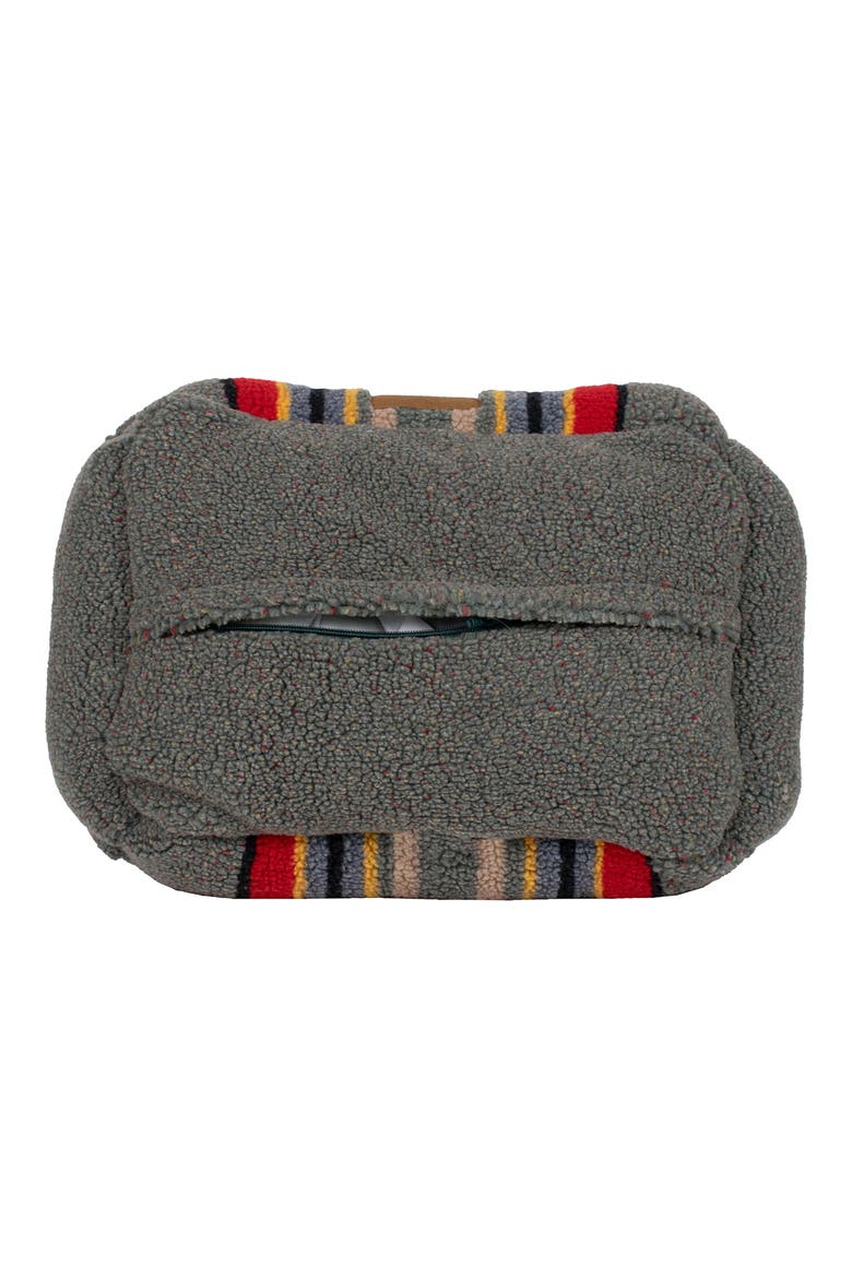 Vintage Camp Fleece Kuddler Pet Bed, Alternate, color, GREEN HEATHER