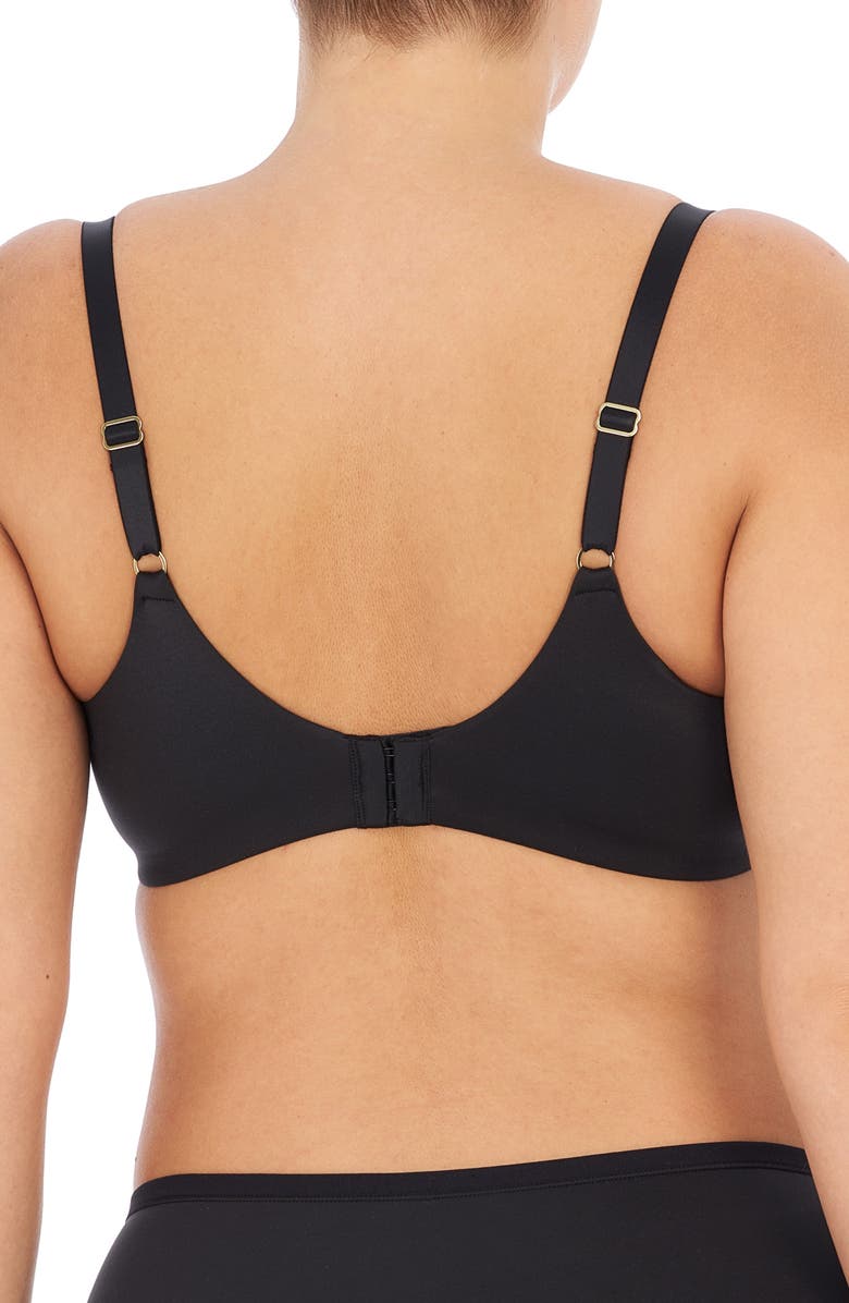 Natori Frame Floral Embroidered Underwire Bra, Alternate, color, Black