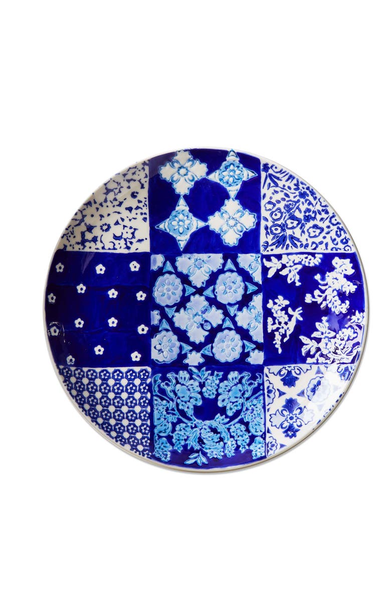 tag Lisbon Blue Ceramic Dinner Plate for Everyday Dining, Main, color, Blue