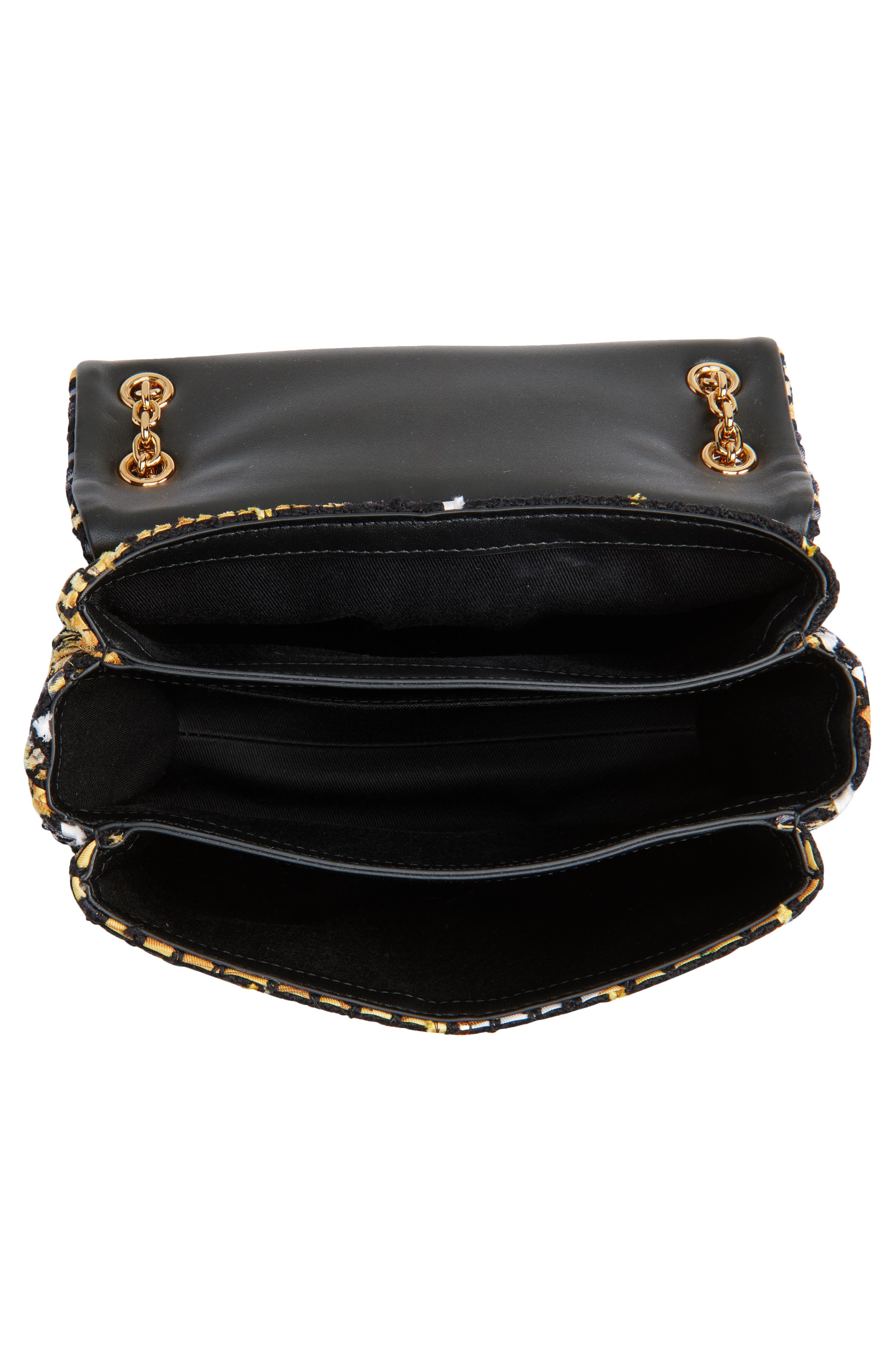 Versace Kleio Tweed Shoulder Bag, Alternate, color, 