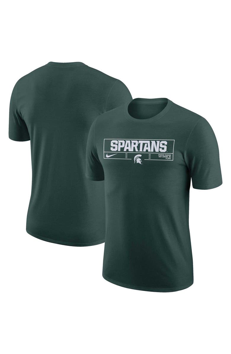 Nike Men's Nike Green Michigan State Spartans Wordmark Stadium T-Shirt, Main, color, Green