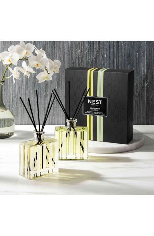 Nest New York Grapefruit & Bamboo Reed Diffuser Duo (nordstrom Exclusive) $124 Value In Transparent