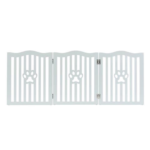 Wooden Free Standing Pet Gate for Small Dogs and Cats