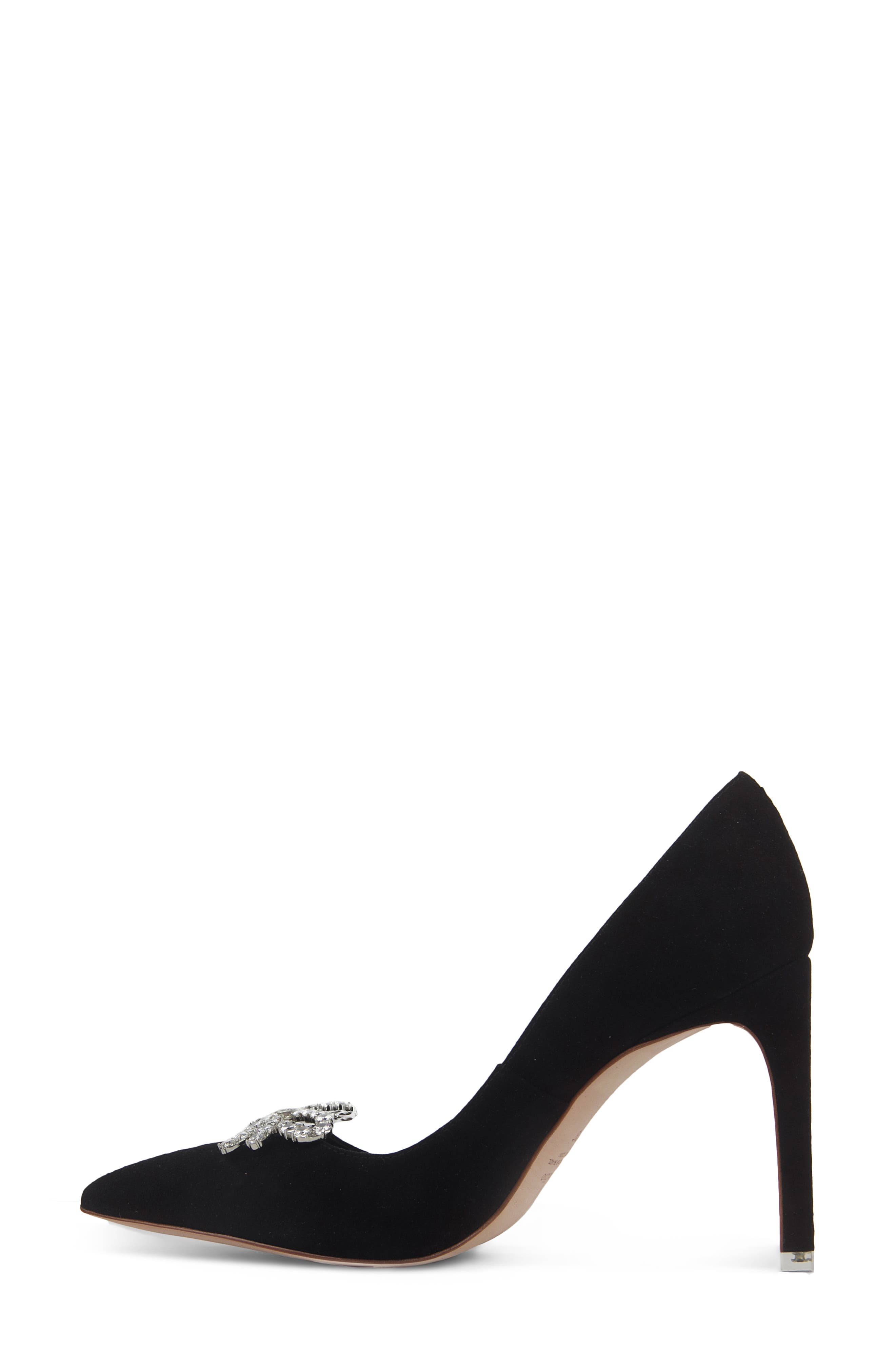 BLACK SUEDE STUDIO Tre Pointed Toe Pump, Alternate, color, 