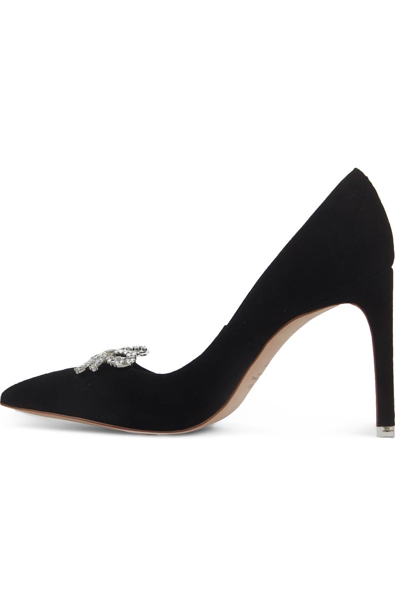 BLACK SUEDE STUDIO Tre Pointed Toe Pump, Alternate, color,