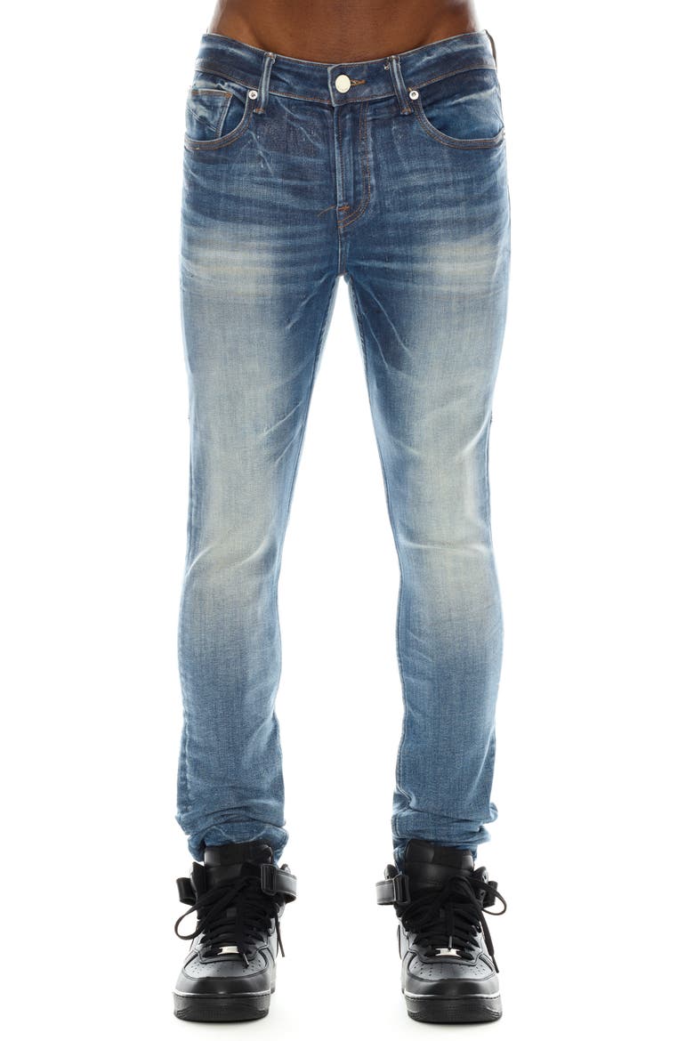 Punk Stretch Super Skinny Jeans, Main, color, MOONLIGHT