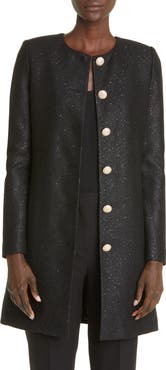 St. John Evening Sequin Knit Three Quarter Jacket