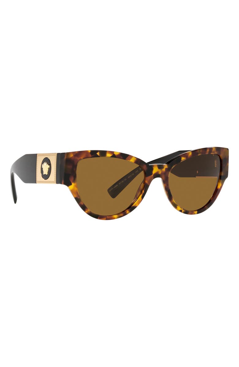 Versace Phantos 55mm Cat Eye Sunglasses, Alternate, color, Havana