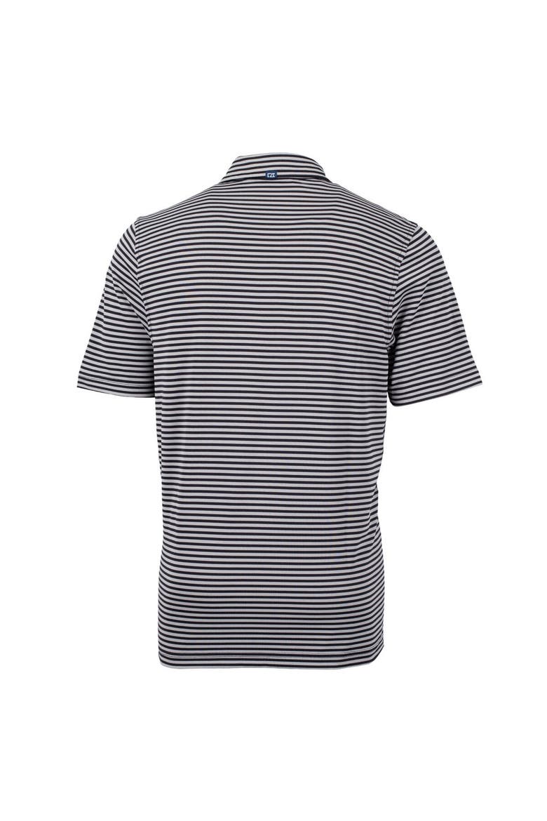 Men's Cutter & Buck  Black Tennessee Volunteers Vault DryTec Virtue Eco Pique Stripe Recycled Polo, Alternate, color, Black