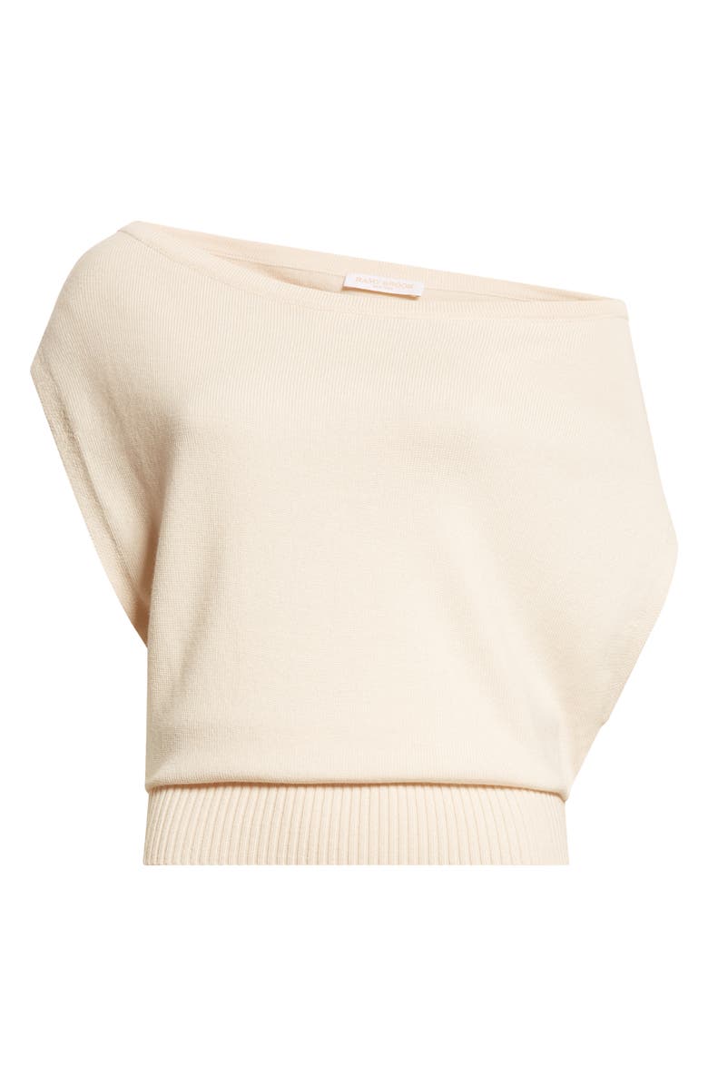 Ramy Brook Chet One-Shoulder Wool Sweater, Alternate, color, Bone