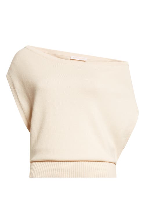 Ramy Brook Chet One-shoulder Wool Sweater In White