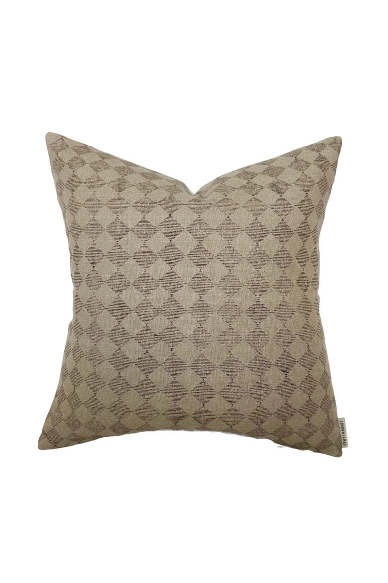 Dane Brown Checkered Diamond Pillow Cover, Main, color, Brown