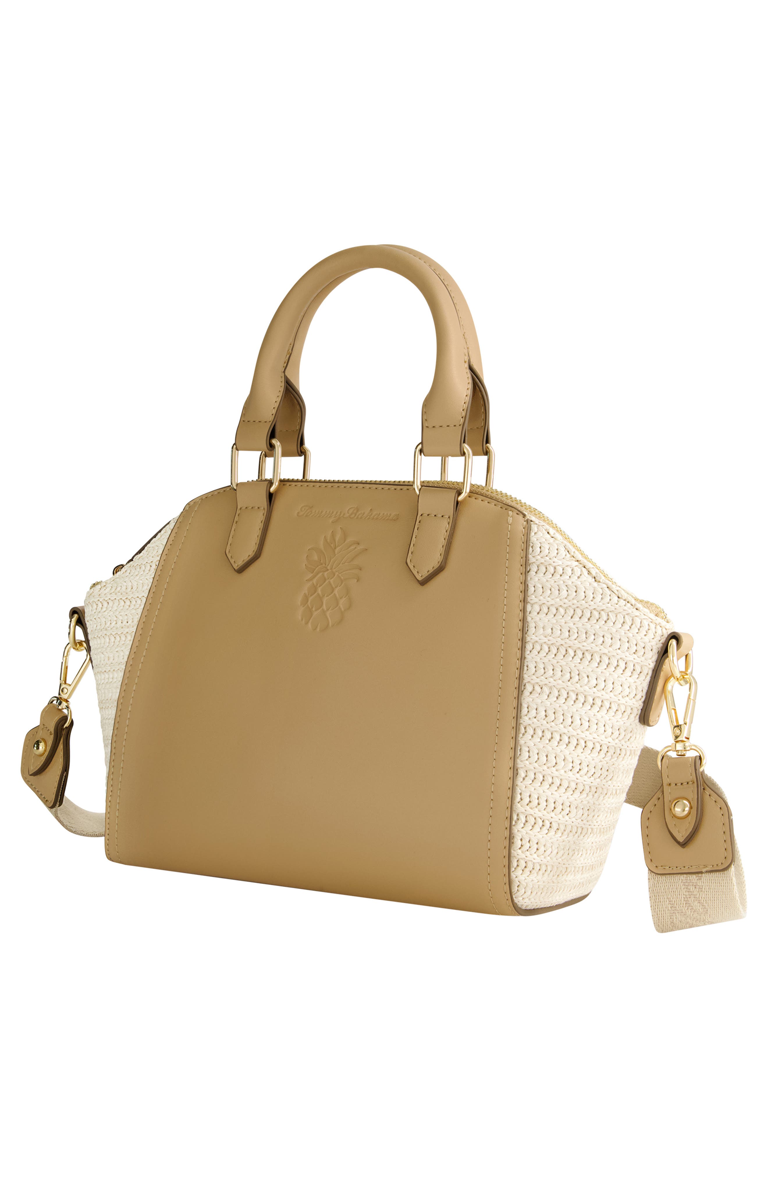 Tommy Bahama Logo Debossed Large Satchel Bag, Alternate, color, 