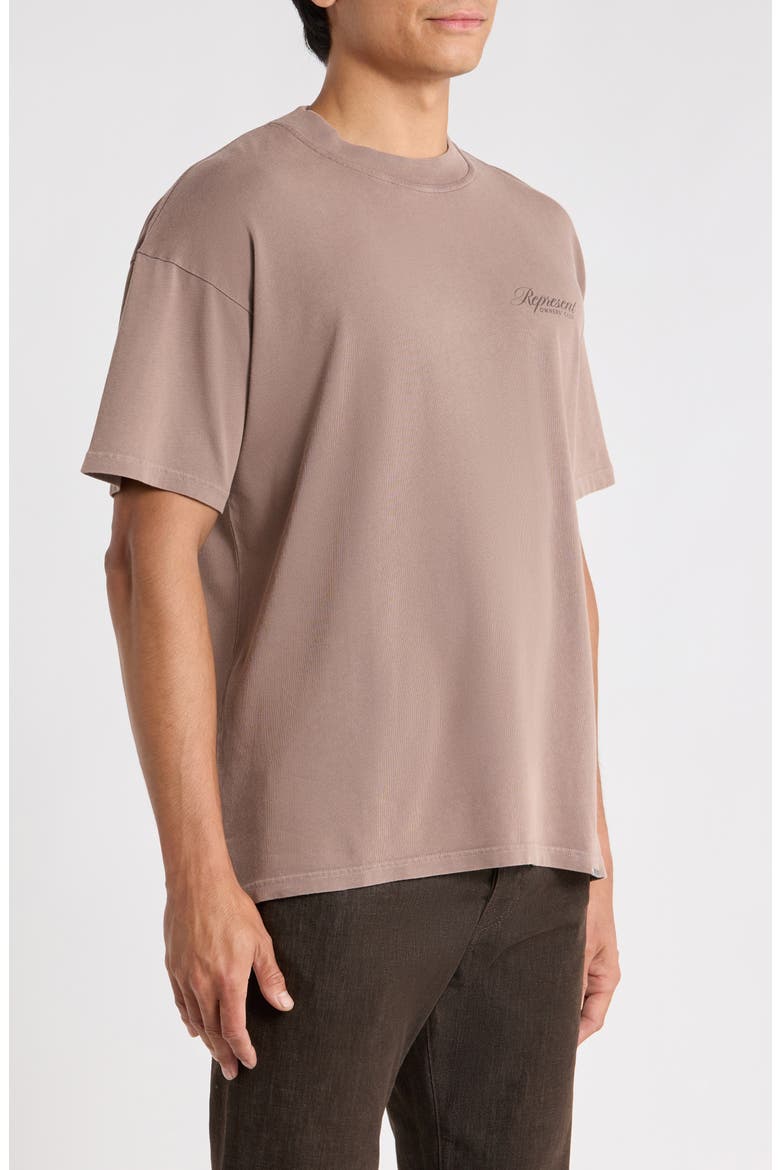 Owners' Club Script Graphic T-Shirt, Alternate, color, TRUFFLE