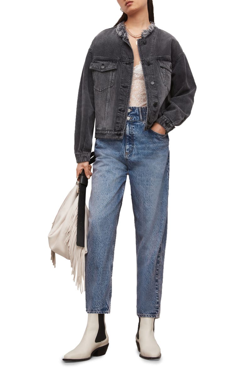 AllSaints Bloom Denim Trucker Jacket, Alternate, color, 