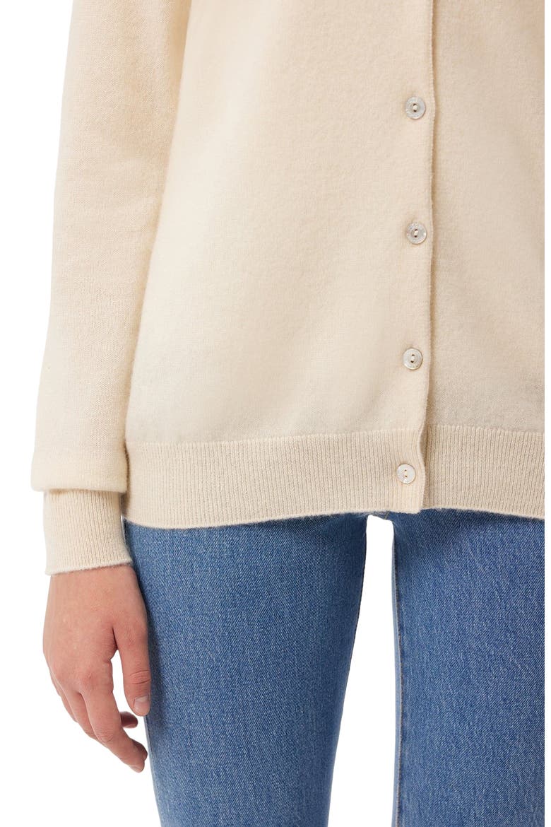 Essential Cashmere Crewneck Cardigan, Alternate, color, off white