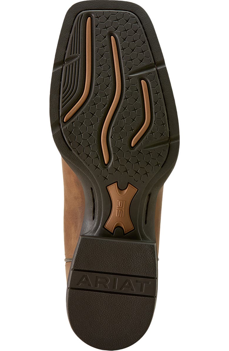 Ariat Sport Steer Skull Wide Square Toe Cowboy Boot, Alternate, color, Brown