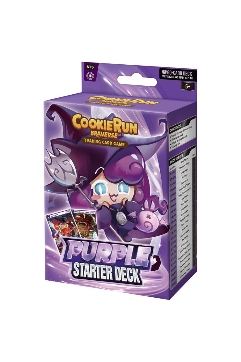 CookieRun Braverse Trading Card Game, Starter Deck Purple, Complex Game Play, Alternate, color, Multicolored