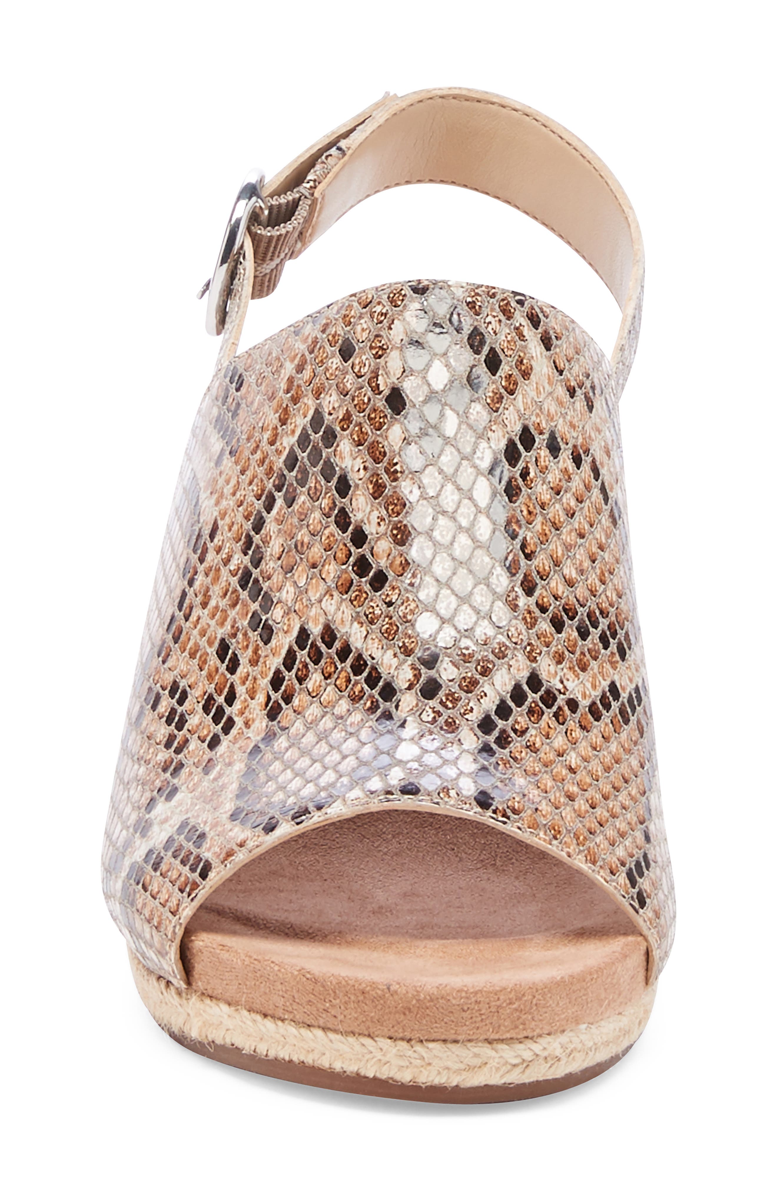 Kellyn Wedge Sandal, Alternate, color, BROWN LEATHER