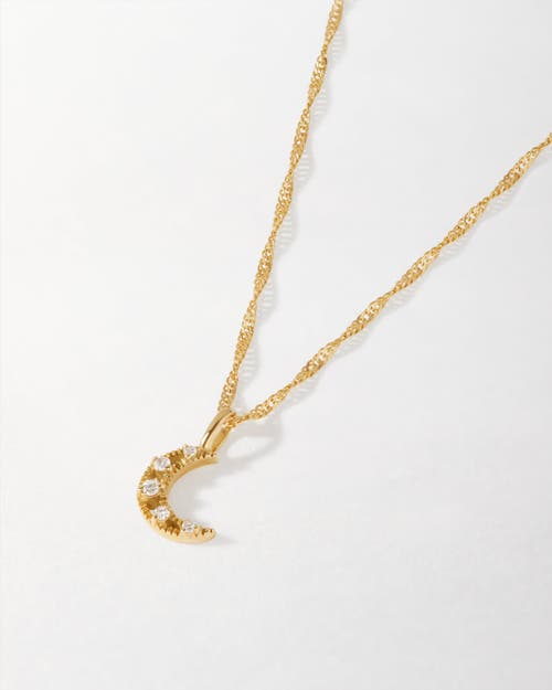 Edge Of Ember Moon Diamond Necklace In Gray