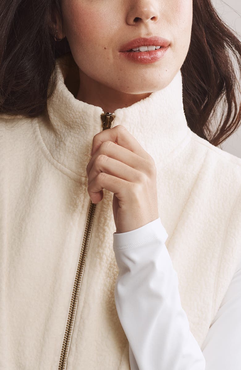 Rhone Aloft Fleece Vest, Alternate, color, Cream