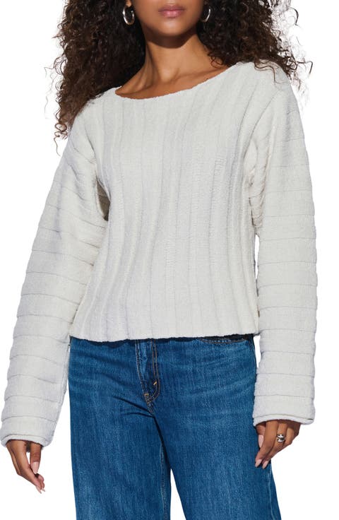 Ronan Rib Cotton Blend Velour Sweater