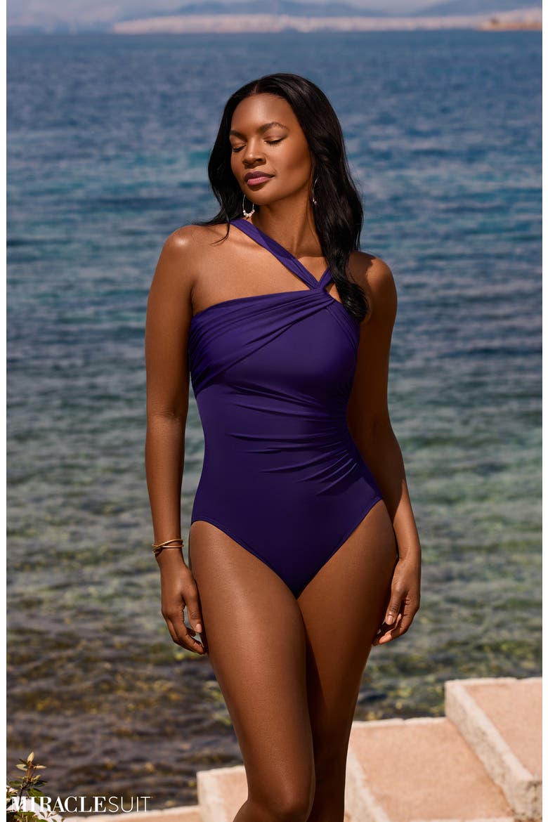 Rock Solid Europa One-Piece Swimsuit, Alternate, color, MULBERRY