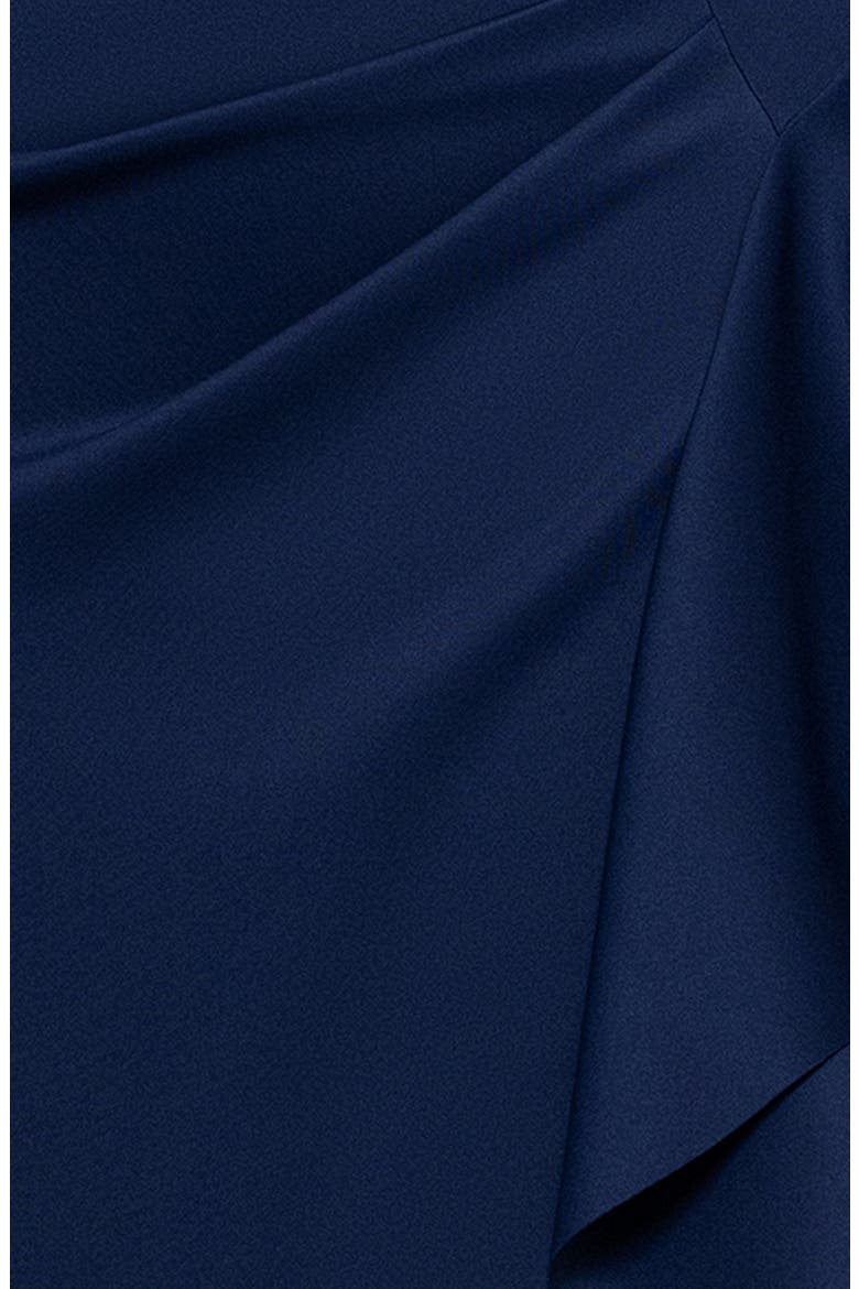 Ruched Scuba Knit Ruffle Gown, Alternate, color, MIDNIGHT