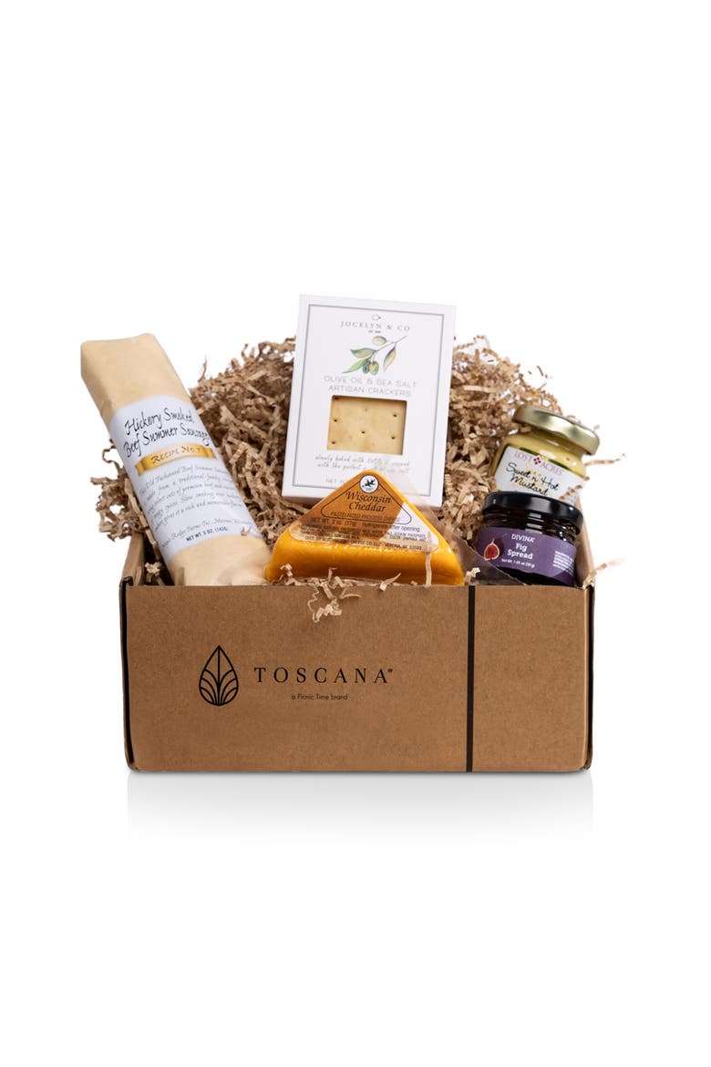 Botella Cheese Board with Gourmet Gift Pack, Alternate, color, Acacia Wood